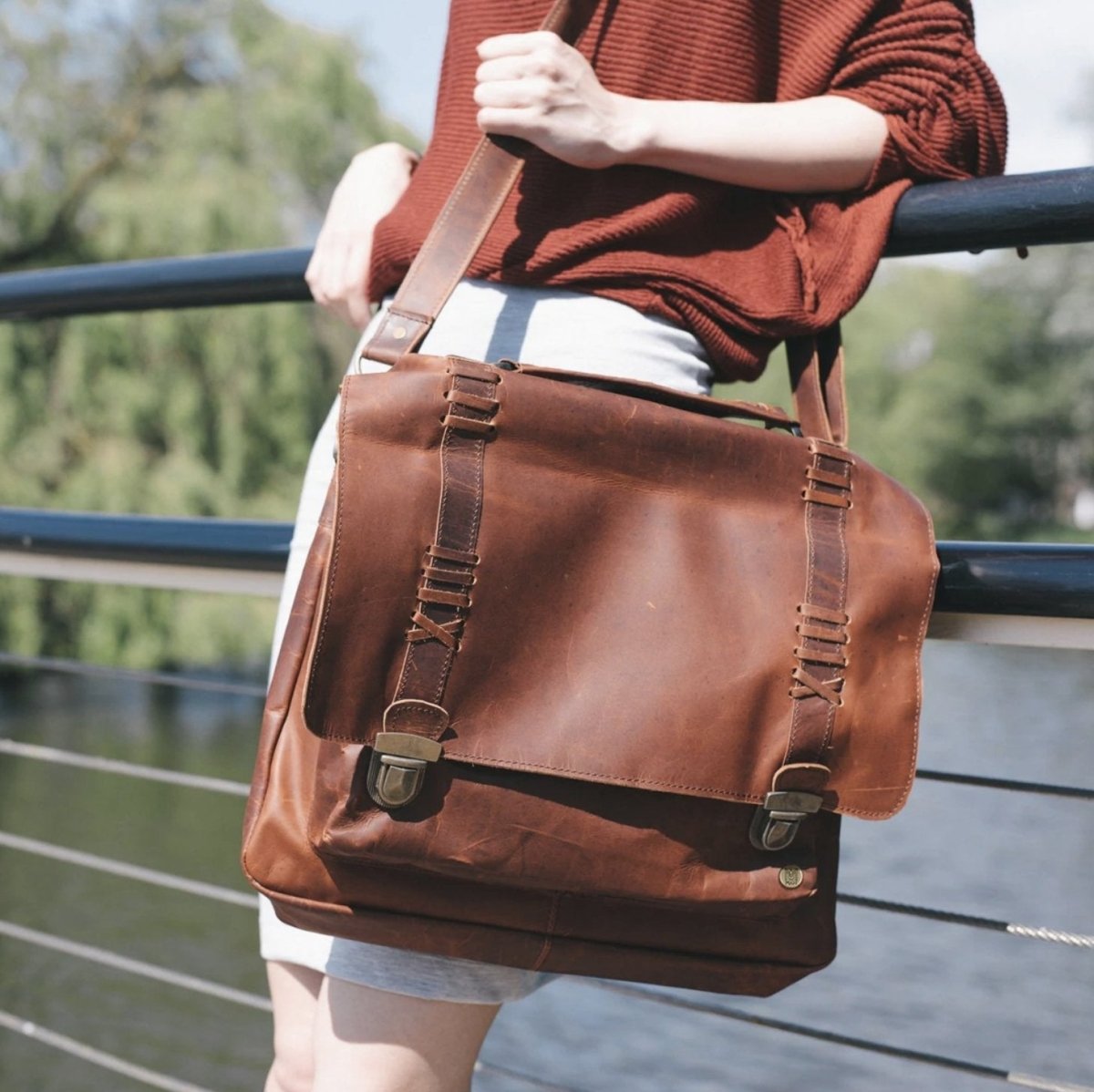 Bags & Luggage - Women's Bags - Crossbody Bags Leather Satchel Bag