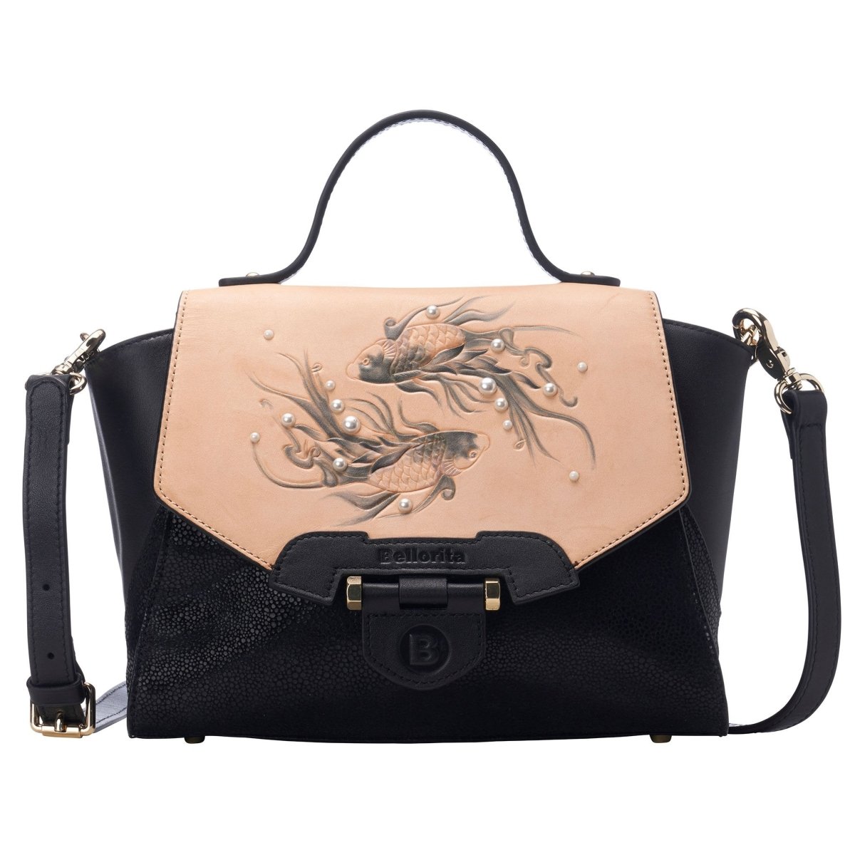 Bags &amp; Luggage - Women&#39;s Bags - Top-Handle Bags Fish Small Black Satchel