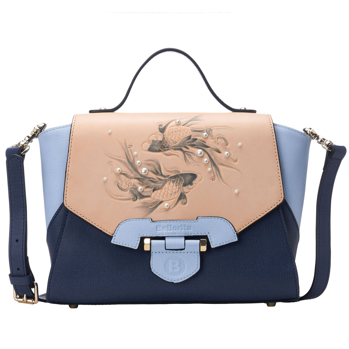 Bags &amp; Luggage - Women&#39;s Bags - Top-Handle Bags Fish Small Blue Satchel