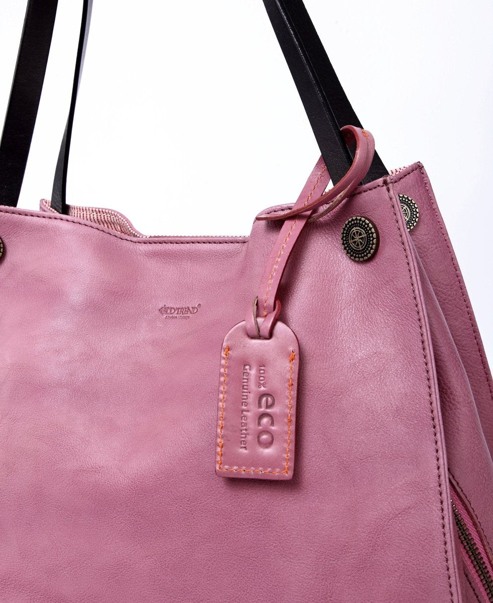 Personalized Daisy Leather Tote for her, Customized Gifts for Women by Groovy Girl Gifts