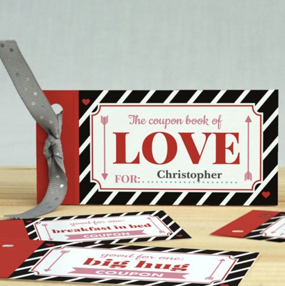 Card Holder Personalized Love Coupon Book