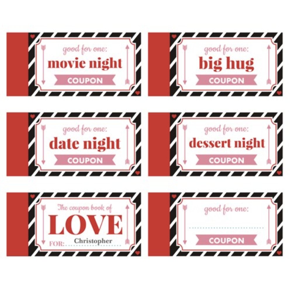 Card Holder Personalized Love Coupon Book