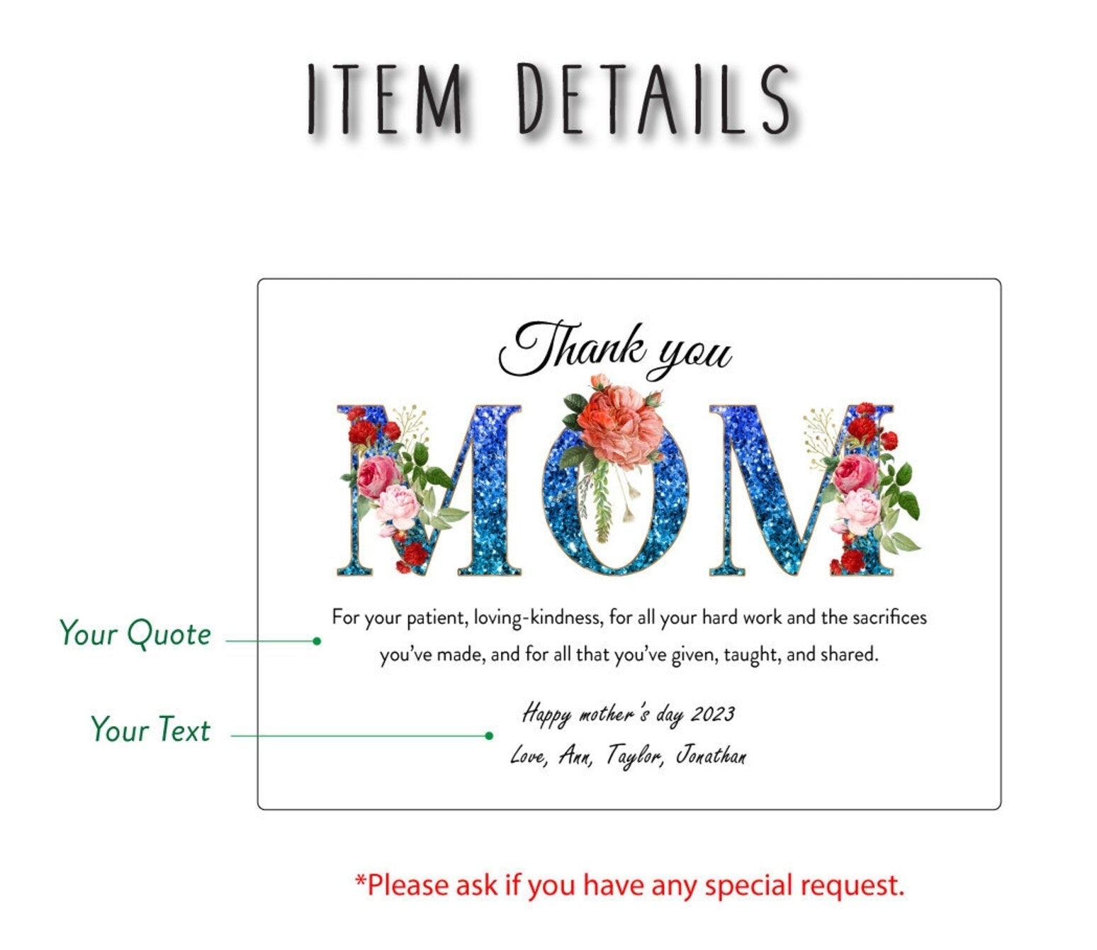 Custom Best Mom Plaque