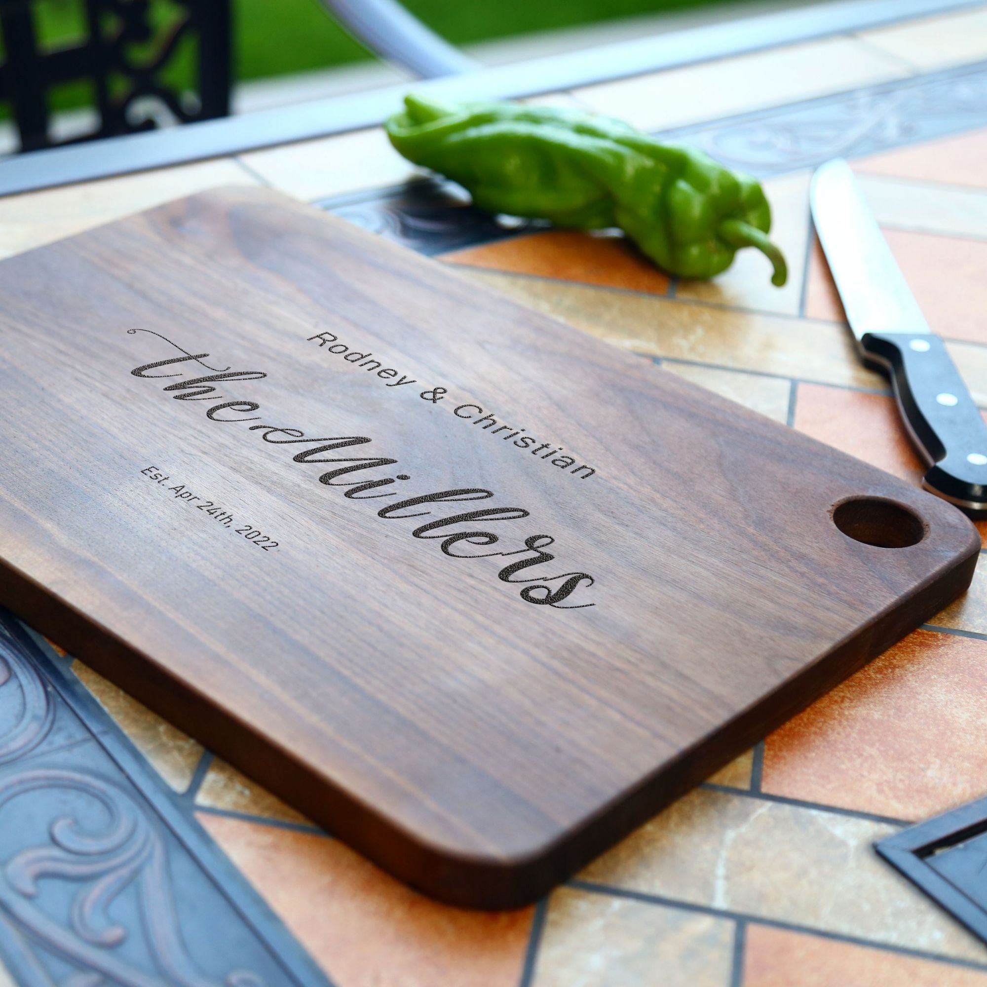 Custom Engraved Bamboo Cutting Board, Thick Chopping Block, Personalized  Cutting Board, Unique Wedding Gift, Housewarming, Gift for Couple 