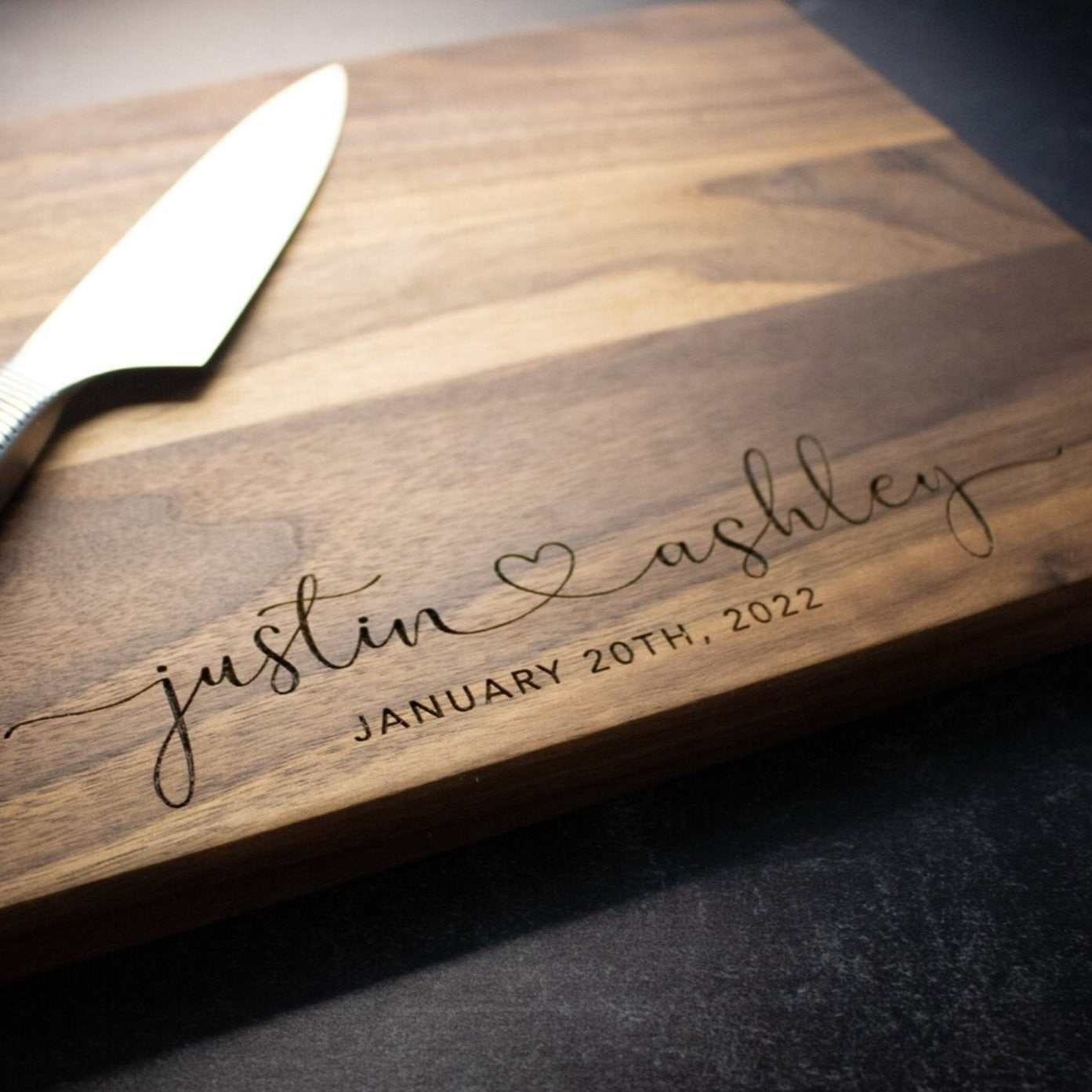 Fish Shaped-Daily Bread Wood Engraved Cutting Board Personalized