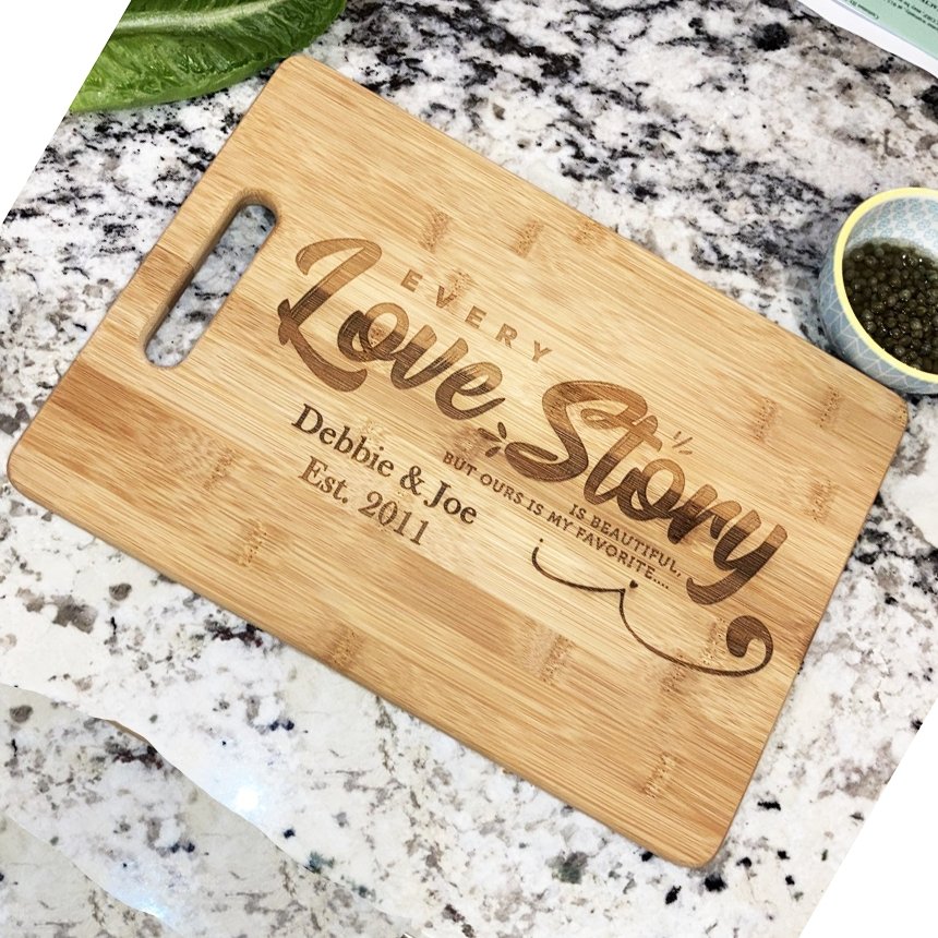 Cutting Boards Cut to the Love Story