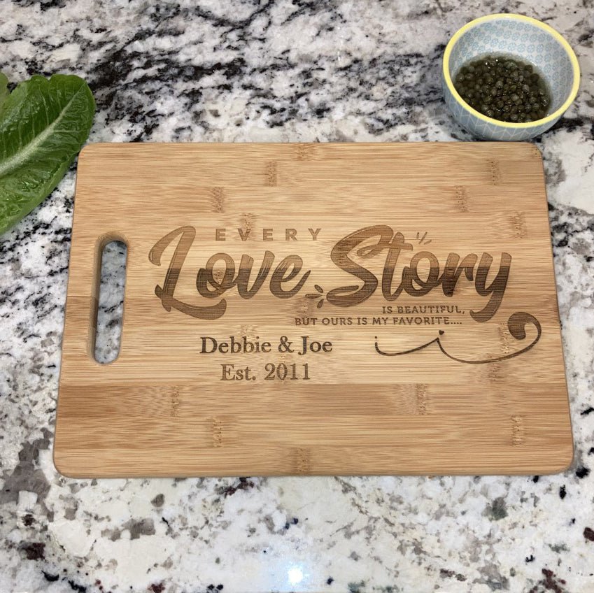 Cutting Boards Cut to the Love Story