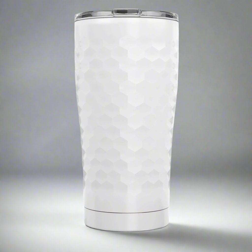 White Dimpled Insulated Tumbler Golf 