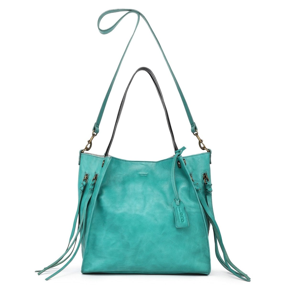 Personalized Daisy Leather Tote for her, Customized Gifts for Women by Groovy Girl Gifts