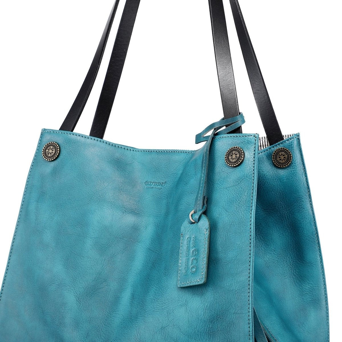 Personalized Daisy Leather Tote for her, Customized Gifts for Women by Groovy Girl Gifts