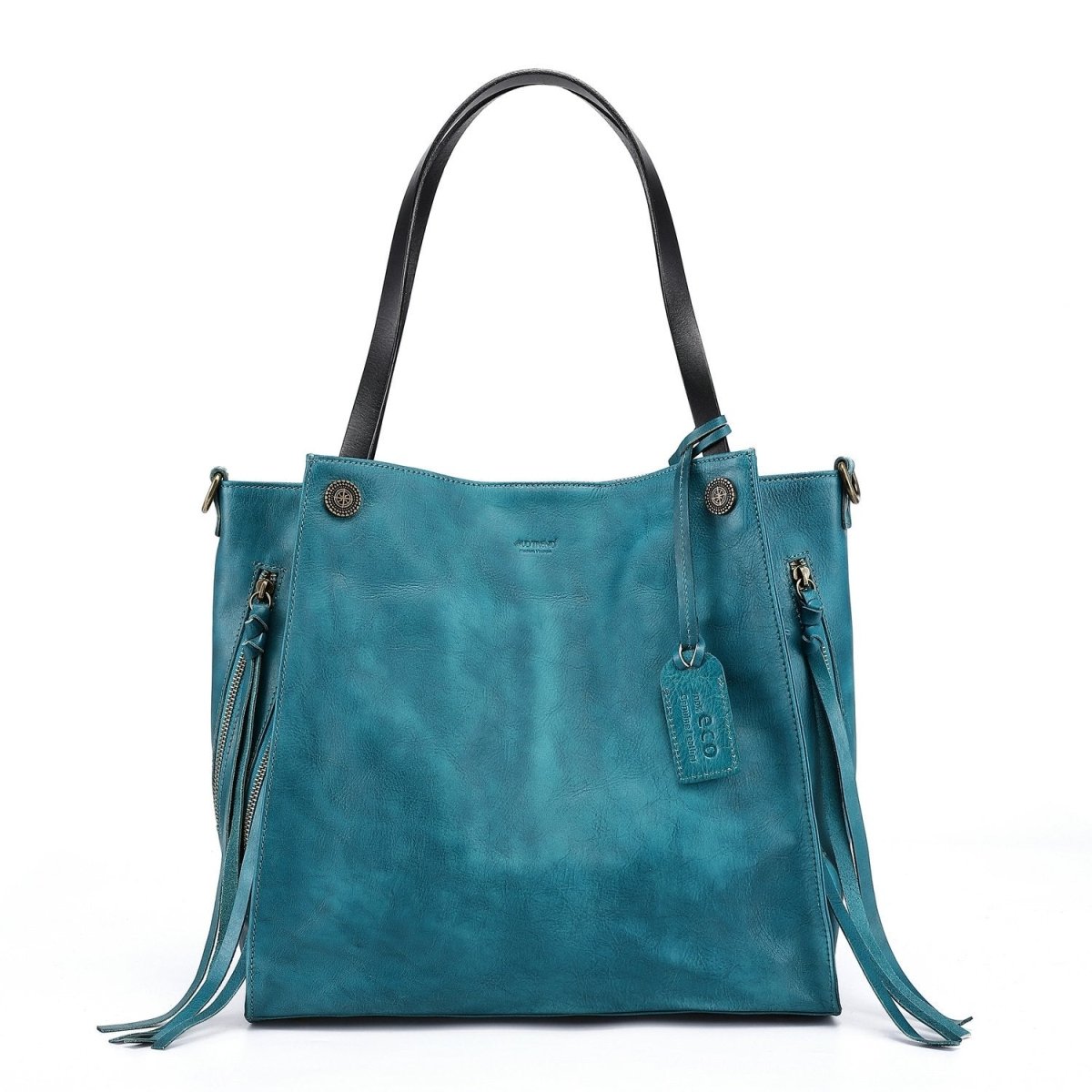 Personalized Daisy Leather Tote for her, Customized Gifts for Women by Groovy Girl Gifts