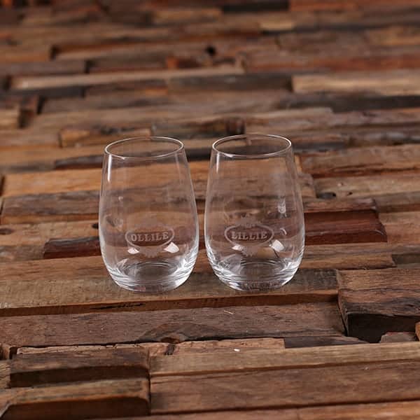 Gift Set PERSONALIZED WINE DECANTER SET AND STEMLESS WINE GLASSES
