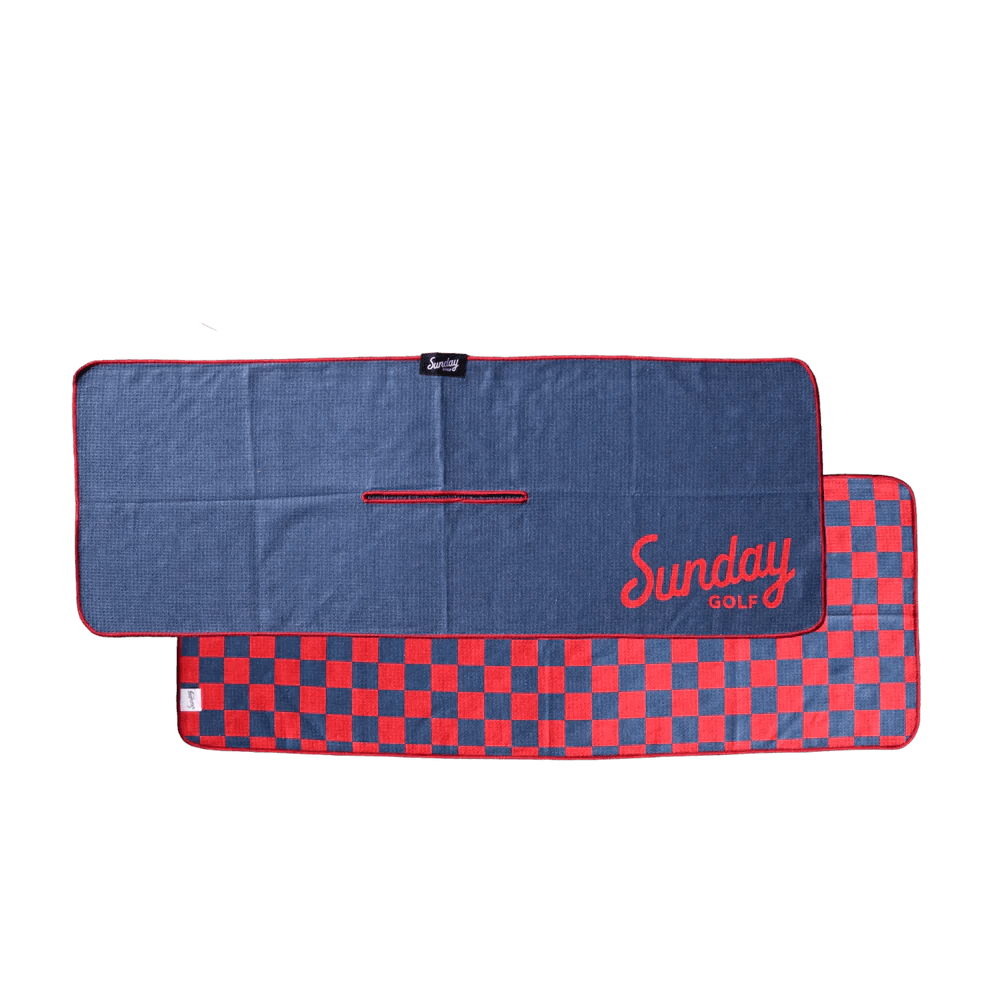 Golf Navy &amp; Red Tailgate Golf Towel