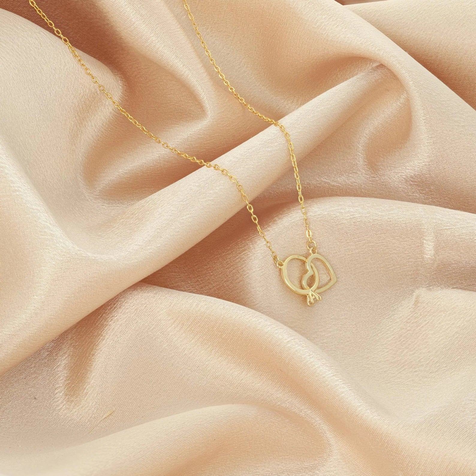 Heart And Ring Interlocked Necklace