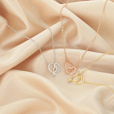 Heart And Ring Interlocked Necklace