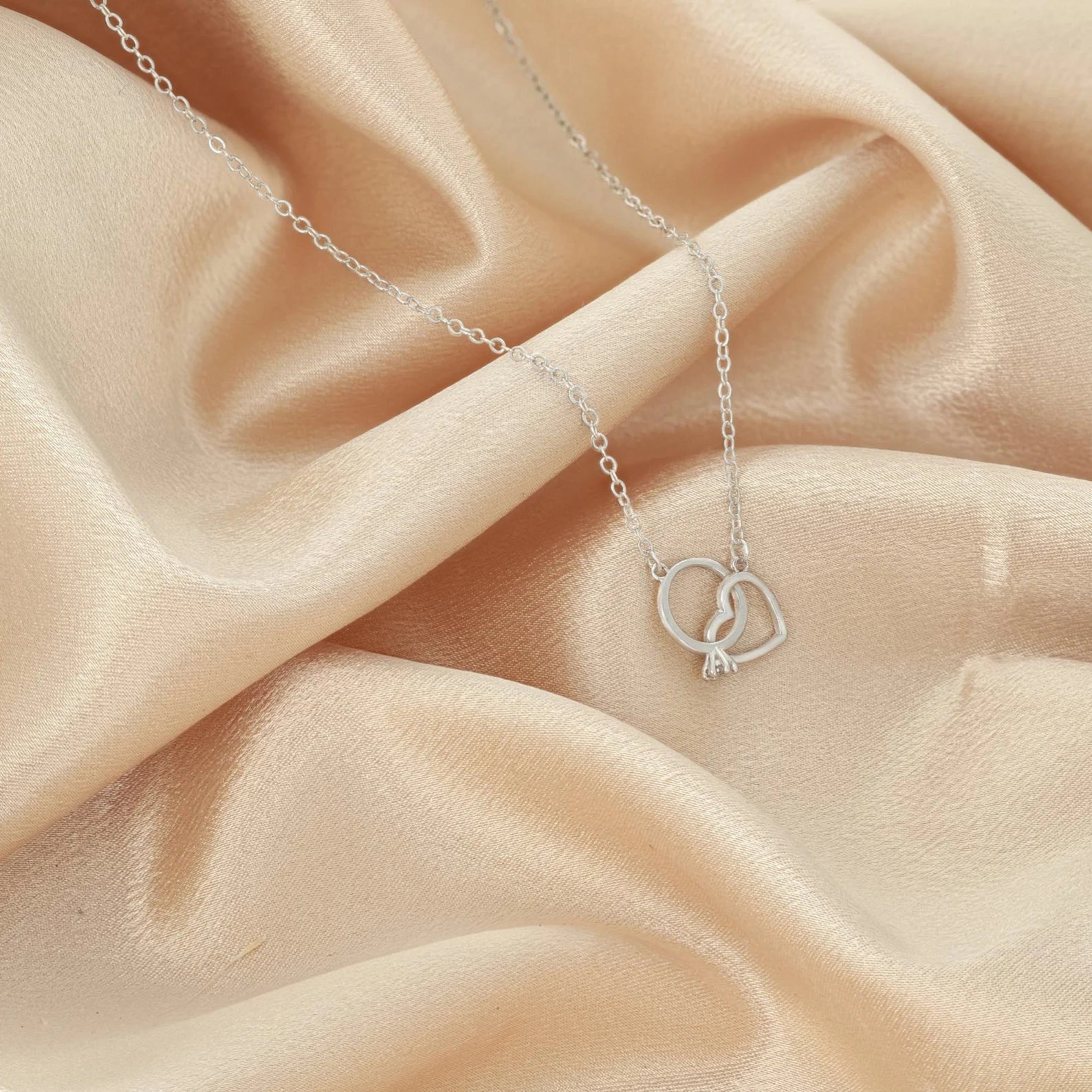 Heart And Ring Interlocked Necklace