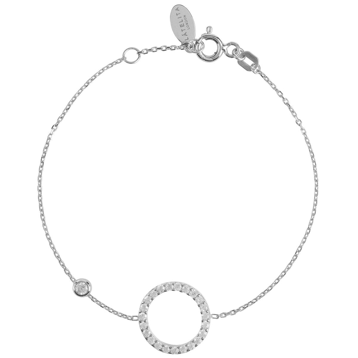 Jewelry & Accessories - Bracelets & Bangles Halo Sparkling Circle Bracelet Silver