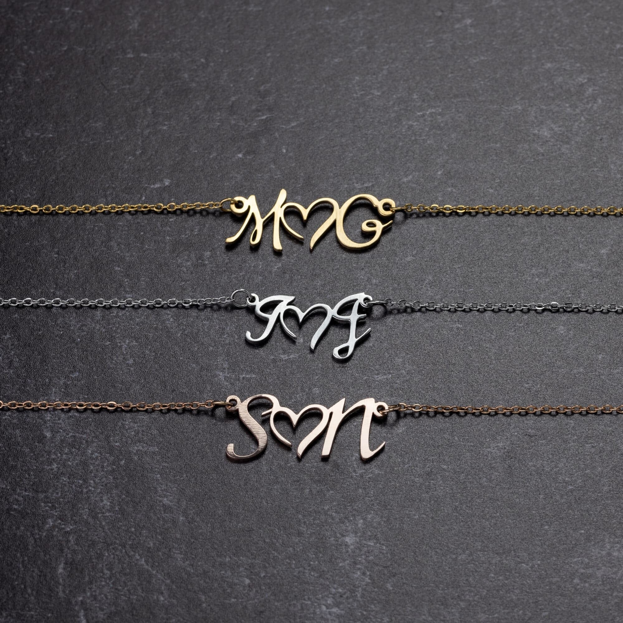 Jewelry Sentimental Couples Initials Necklace