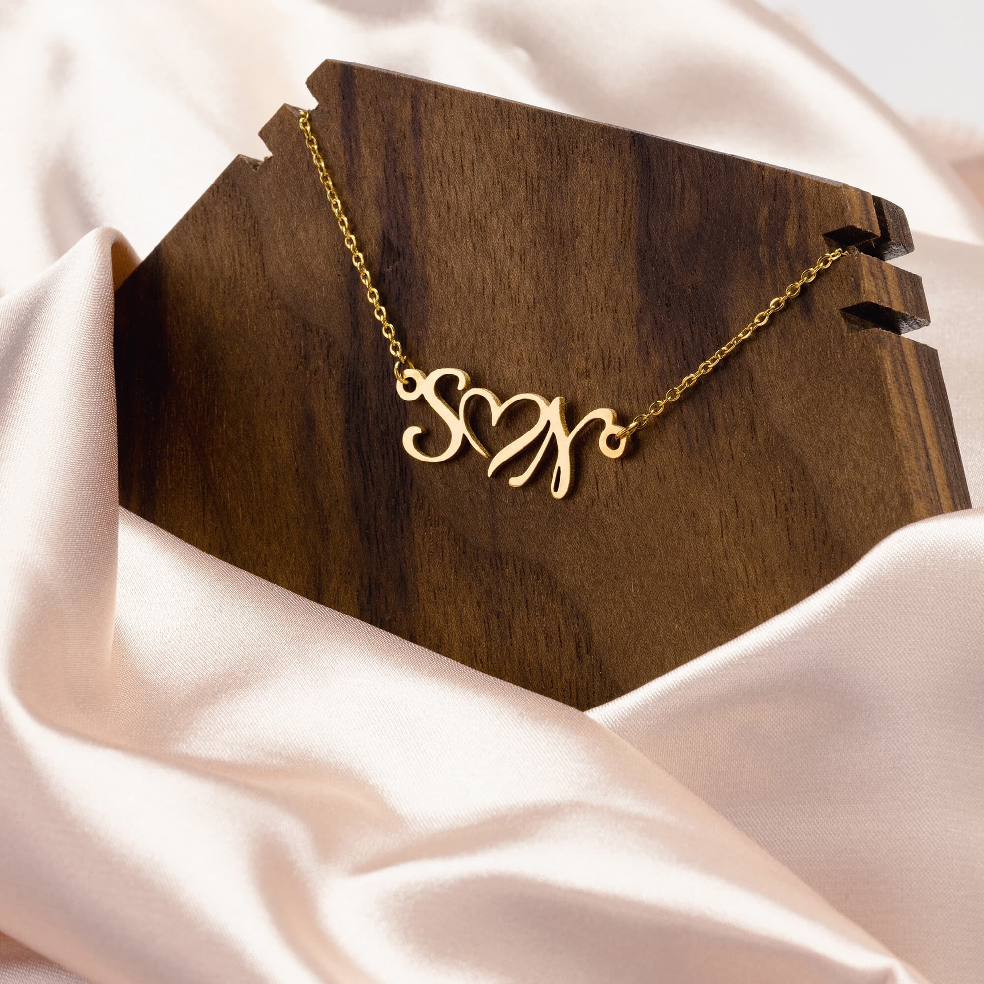 Jewelry Sentimental Couples Initials Necklace