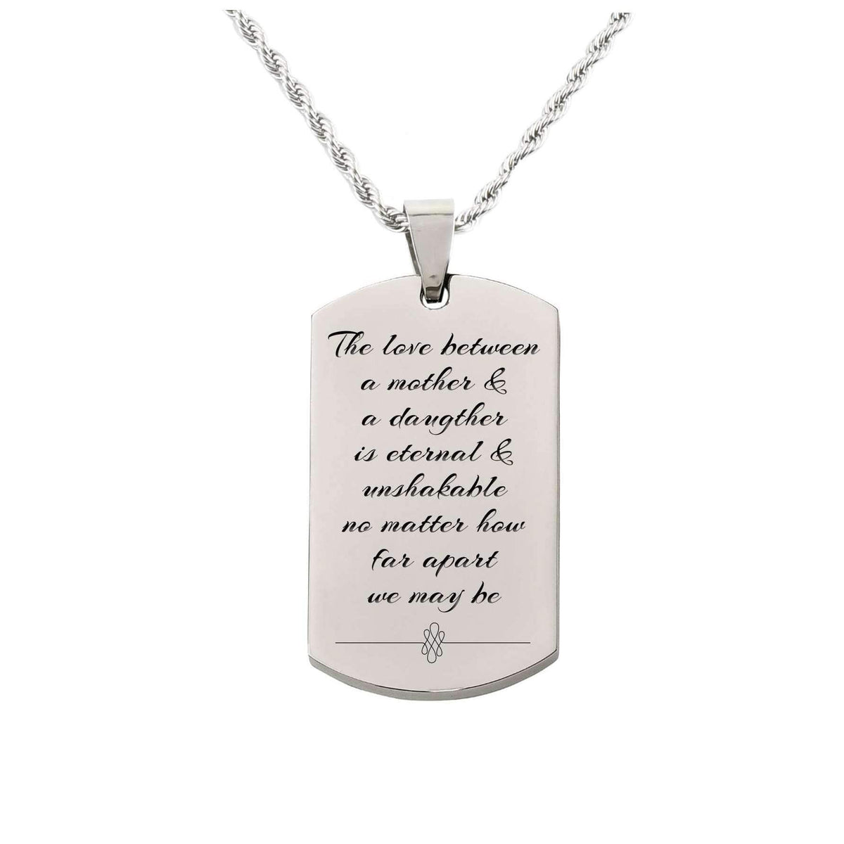 Jewelry &amp; Watches Love Between Mother Tag Necklace