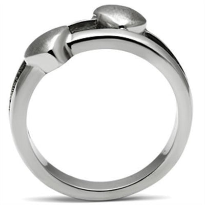Jewelry & Watches TK398 - High polished (no plating) Stainless Steel Ring with No Stone