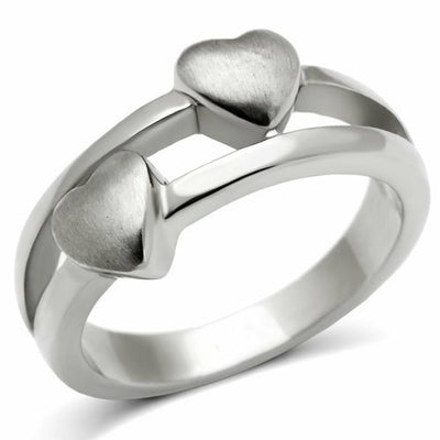 Jewelry & Watches TK398 - High polished (no plating) Stainless Steel Ring with No Stone