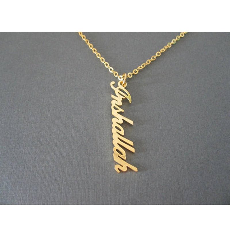 Jewelry &amp; Watches Vertical Name Necklace Personalized