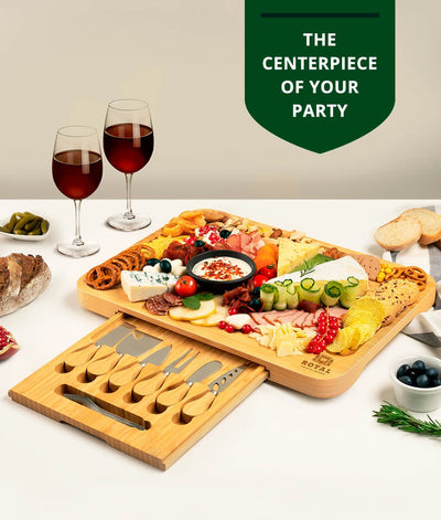 Large Cheese Board with Cutlery Set