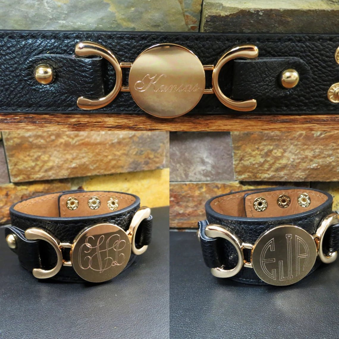 Monogrammed Cuff Bracelet
