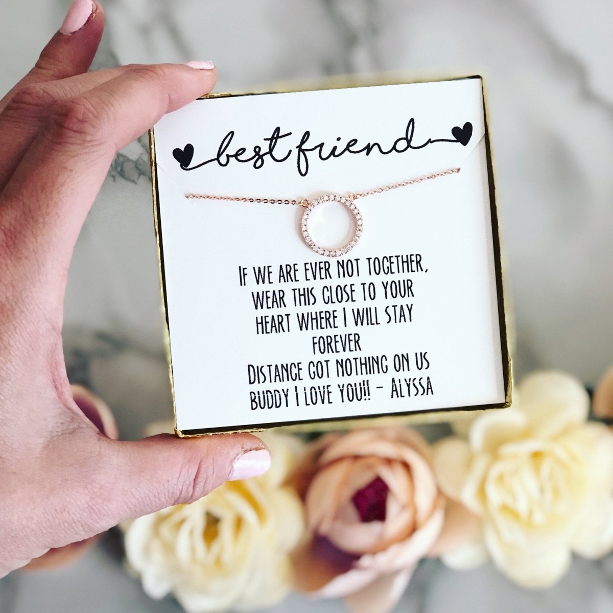 Necklaces Best Friend Circle Pendant Necklace