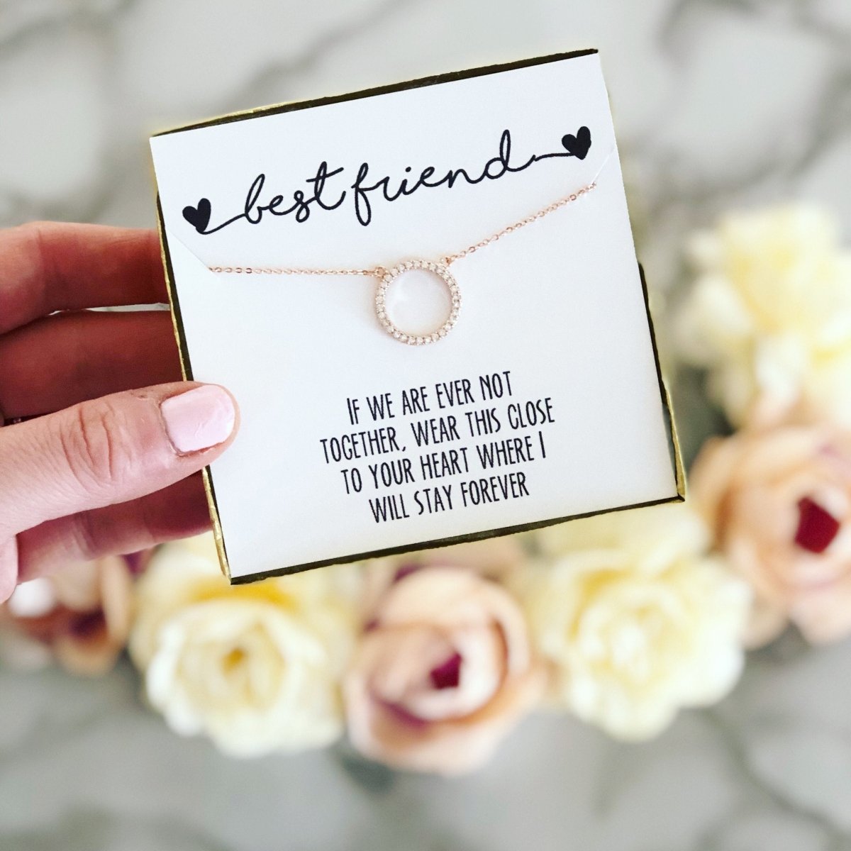 Necklaces Best Friend Circle Pendant Necklace