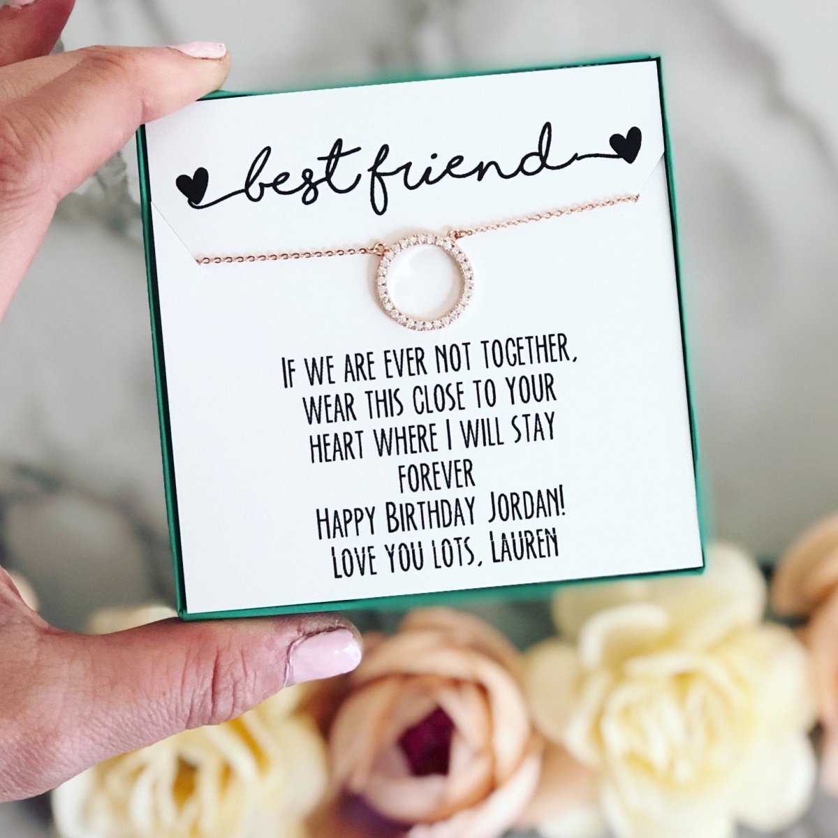 Necklaces Best Friend Circle Pendant Necklace