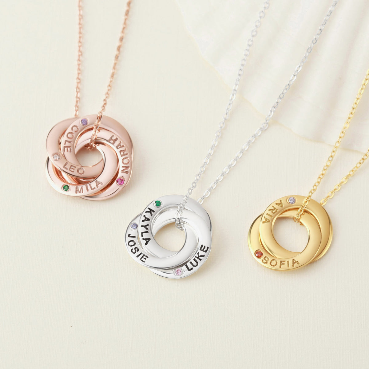 Necklaces Personalized Mother Necklace With Names Birthstones
