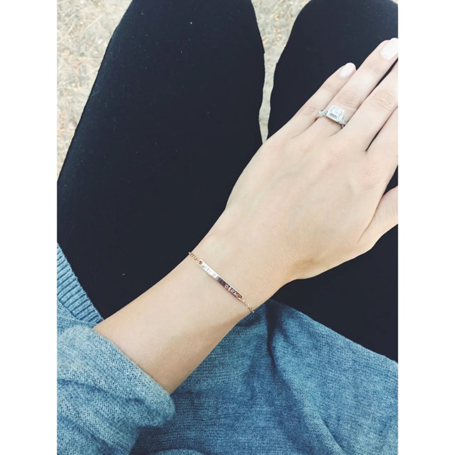 Personalized Dainty Bar Bracelet