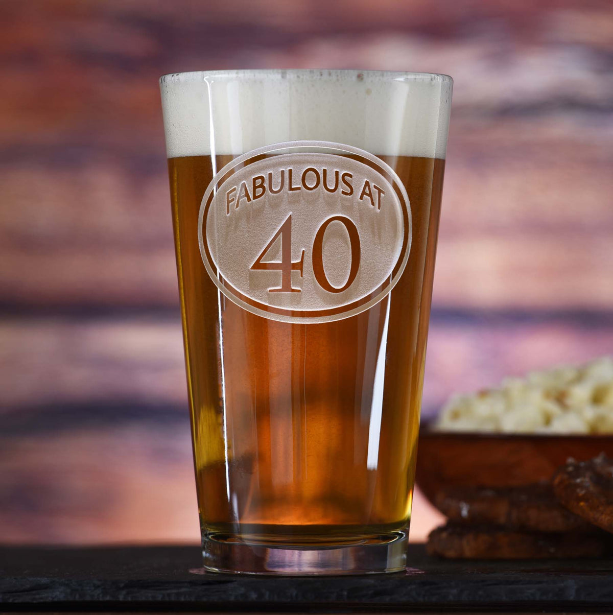 pint glass 40th Birthday Beer Pint Glass