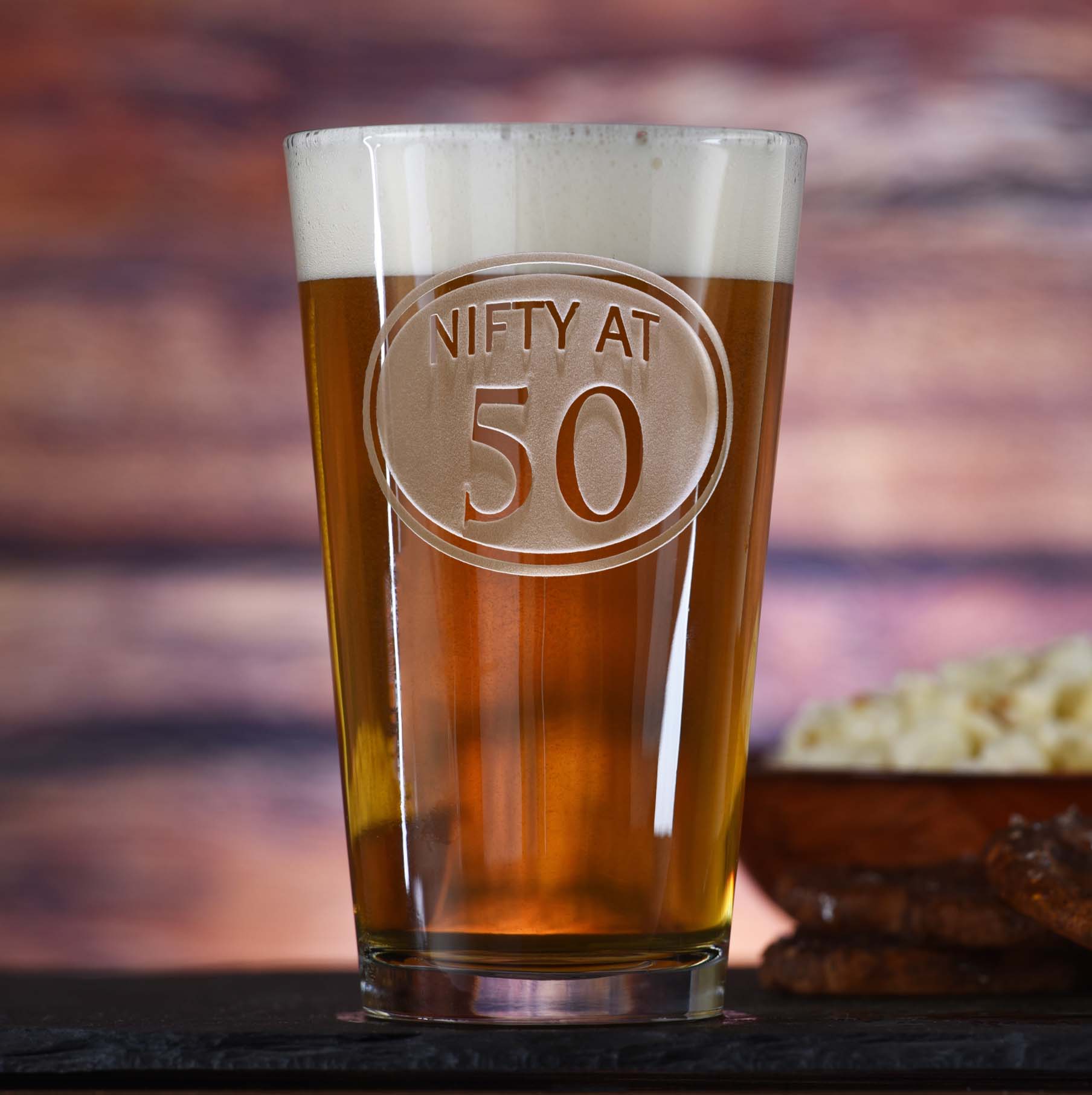pint glass 50th Birthday Beer Pint Glass