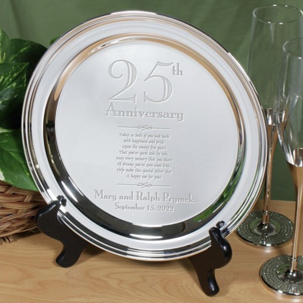 plate 25th Anniversary Silver Plate