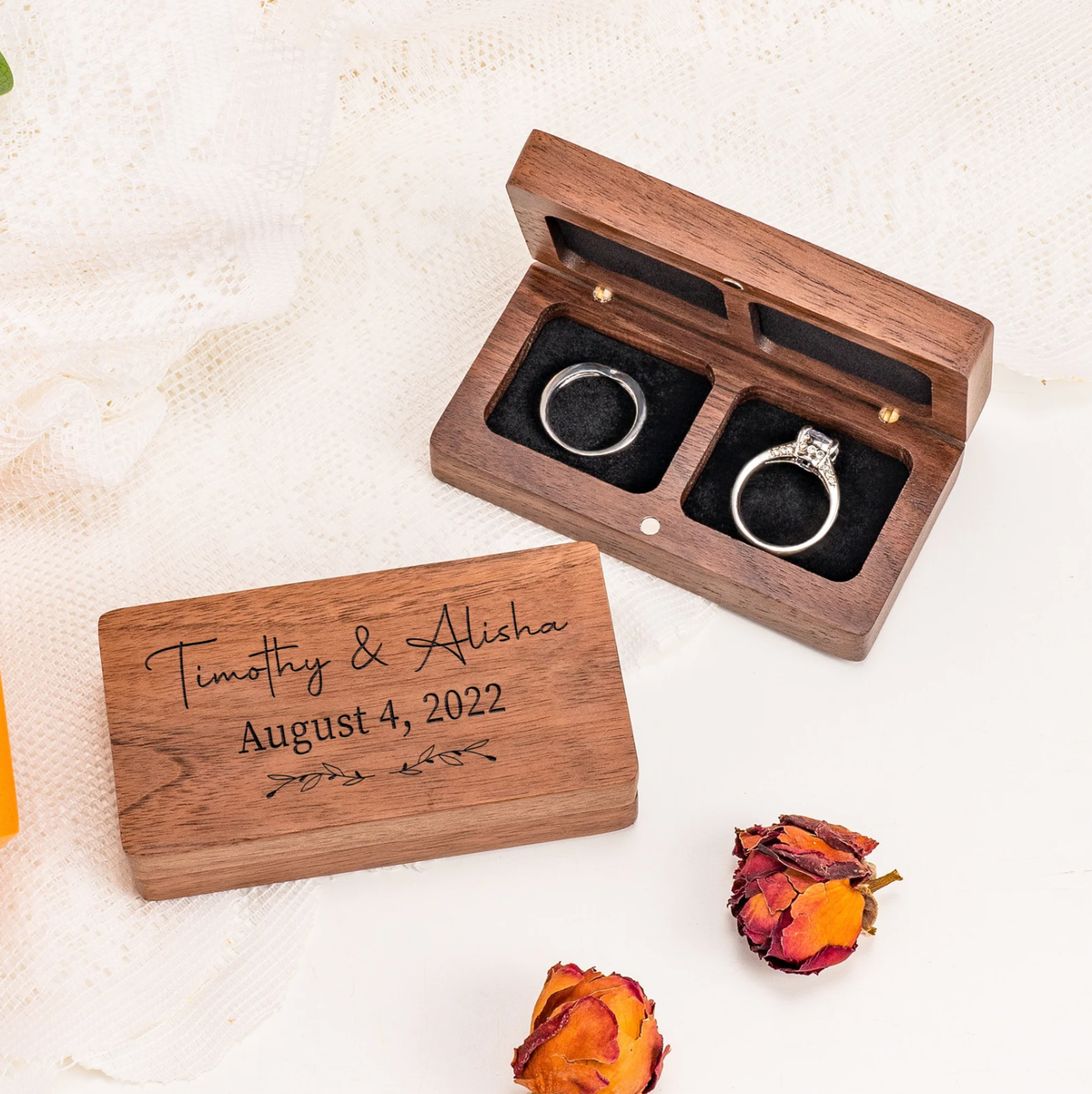 His And Hers Wedding Ring Box