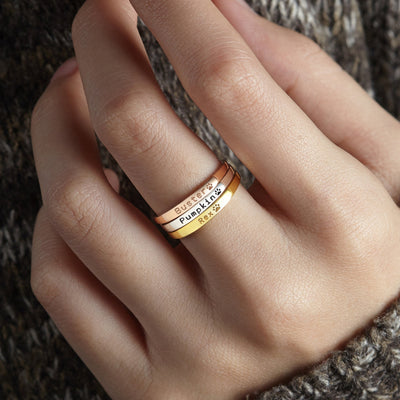 wedding ring engrave & finger print d'sign by V&Co Jewellery |  Bridestory.com