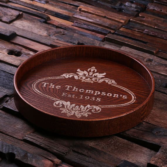Serving Tray Engraved Wood Serving Tray