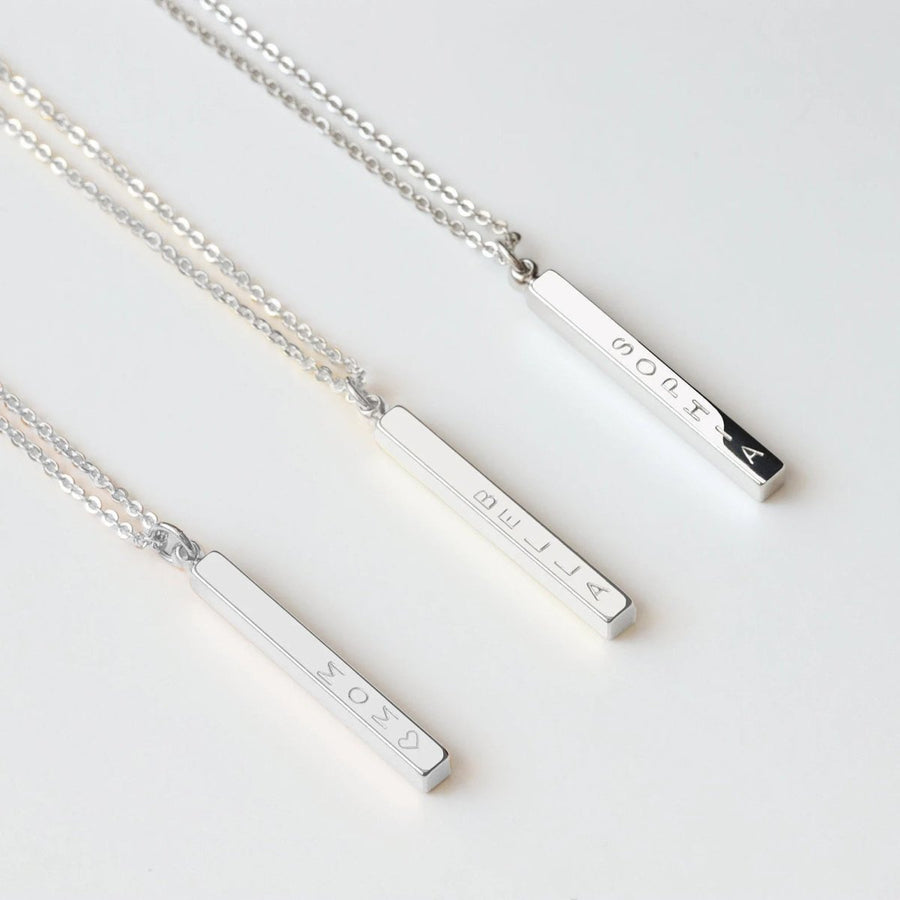 Sterling Silver Bar Necklace