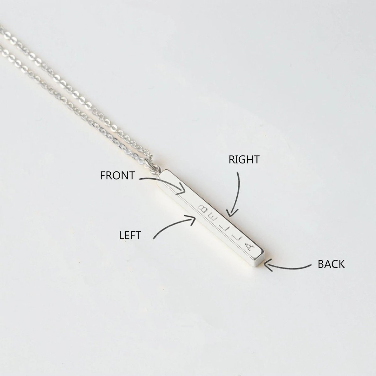 Sterling Silver Bar Necklace