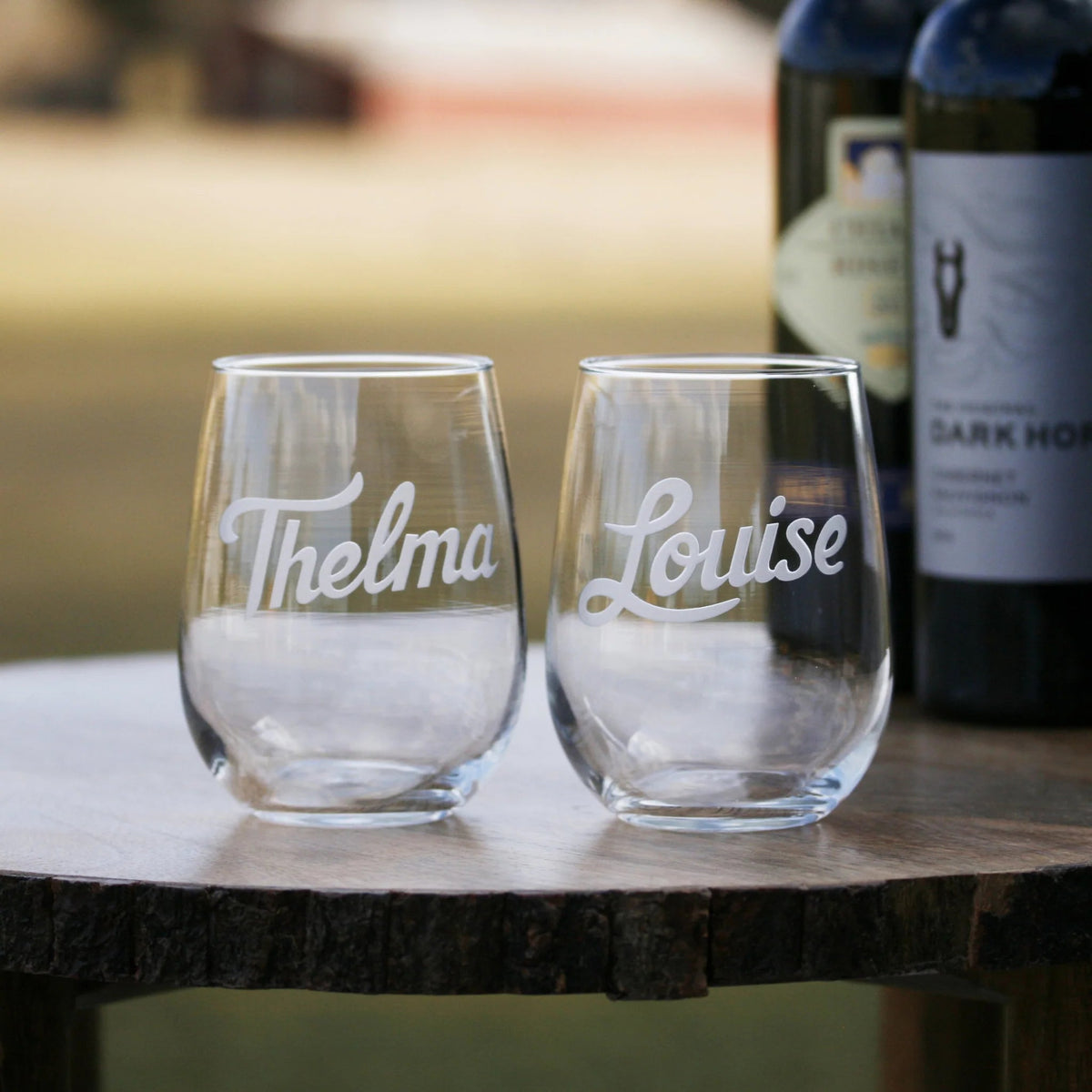 Thelma and Louise Wine Glass Set