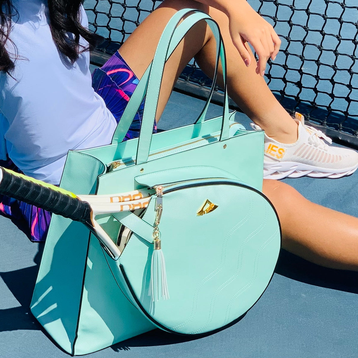 Totes &amp; Beach Bags Maya Tennis Tote - Mint Green - by NiceAces