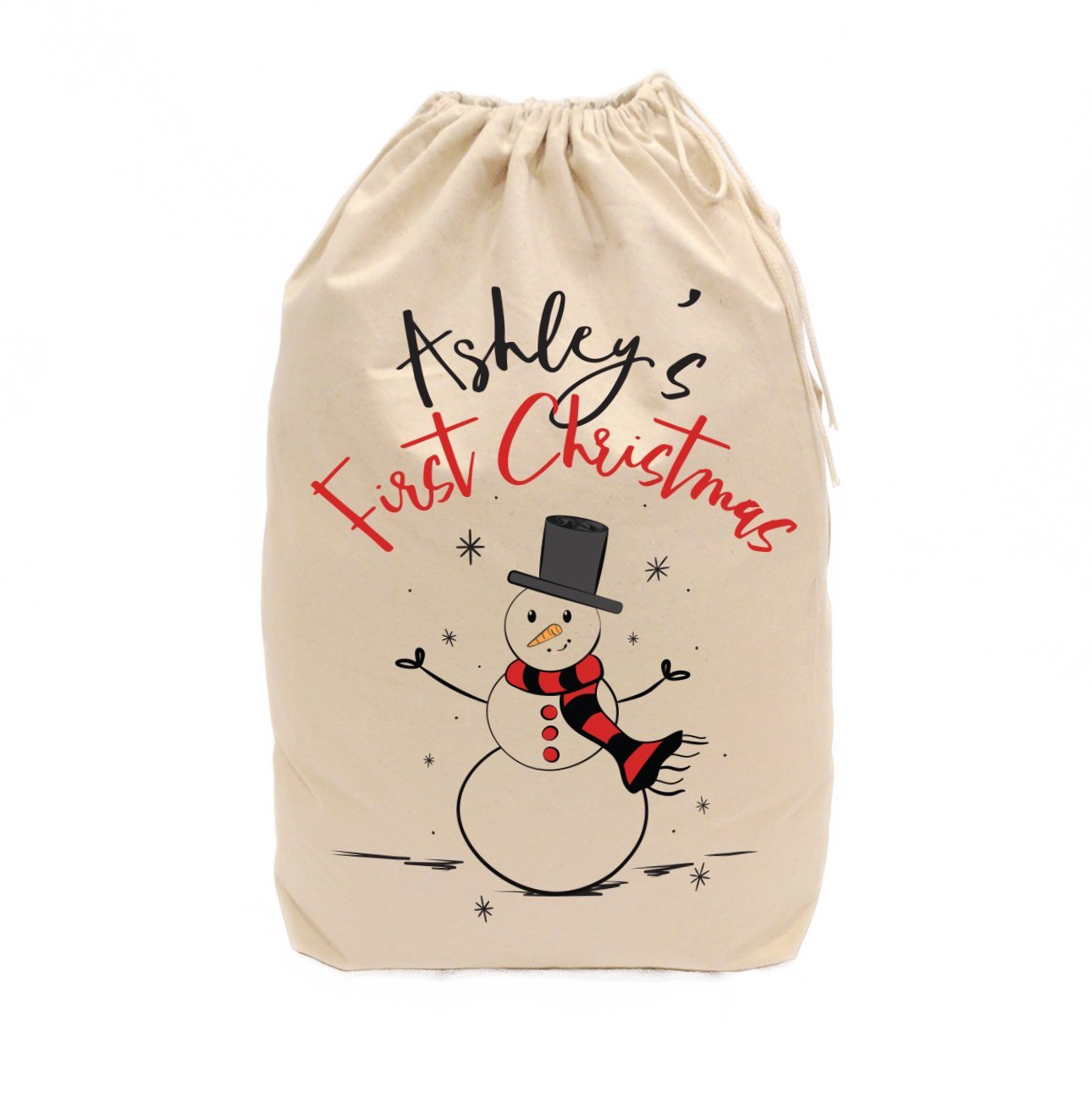 Totes & Beach Bags Personalized First Christmas Snowman Santa Sack