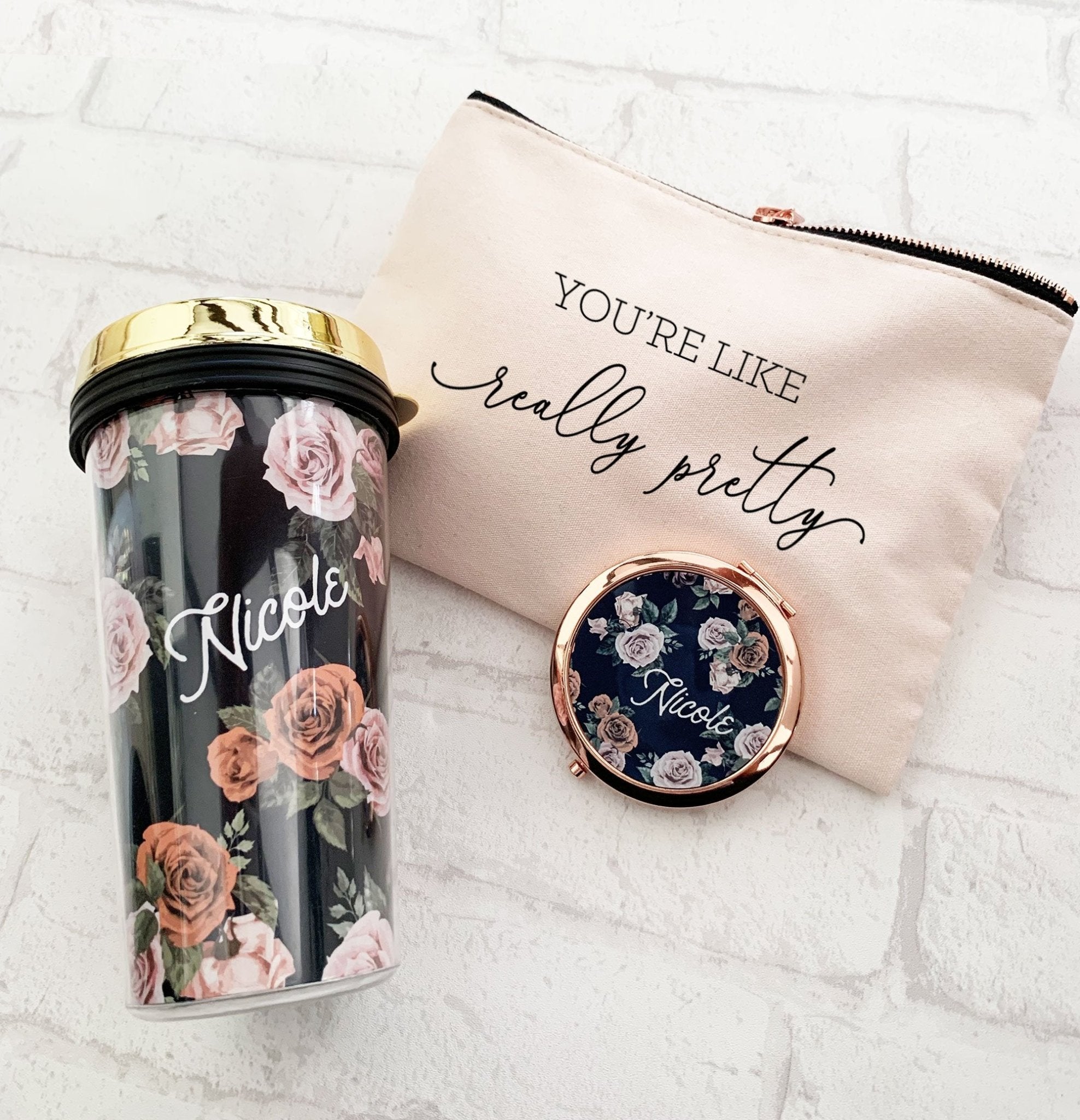 Floral Travel Coffee Tumbler - Groovy Girl Gifts