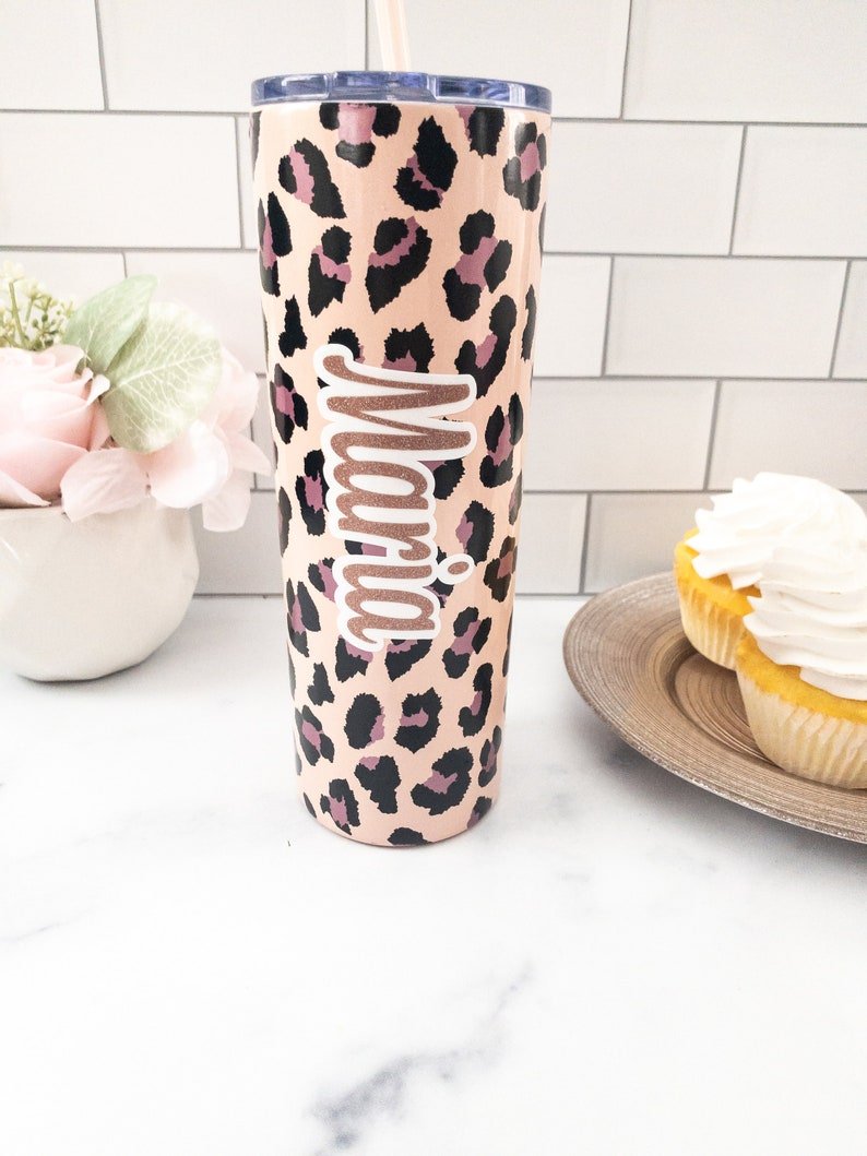 Leopard Print Skinny Tumblers - Groovy Girl Gifts