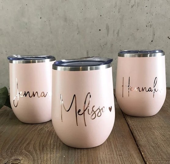 Personalized Wine Tumblers - Custom Insulated Wine Glasses - Groovy Girl  Gifts