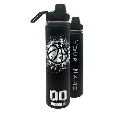 Water Bottle 24oz Grunge Basketball Bottle