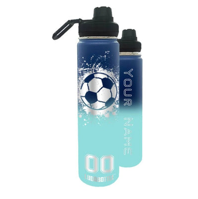 Water Bottle 24oz Grunge Soccer Bottle